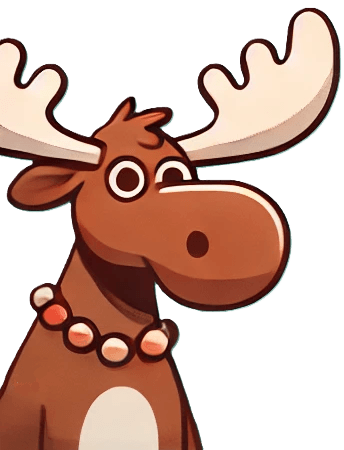 Helpful moose illustration