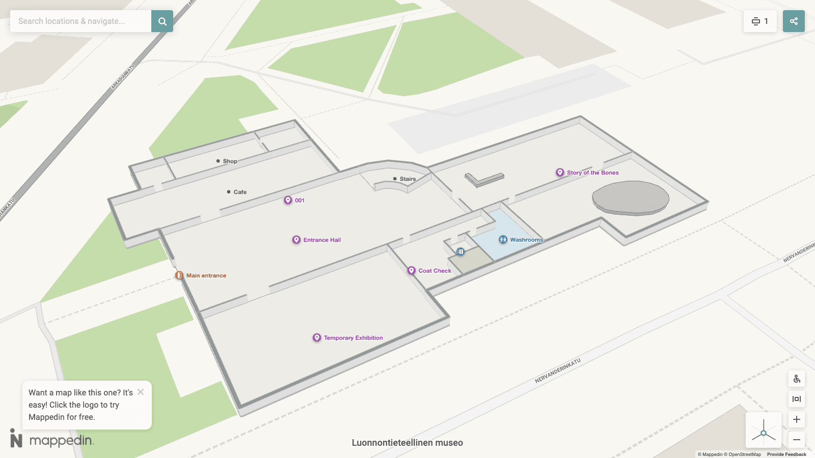 Natural History Museum of Helsinki map preview