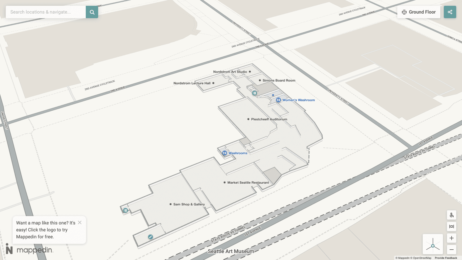 Seattle Art Museum map preview