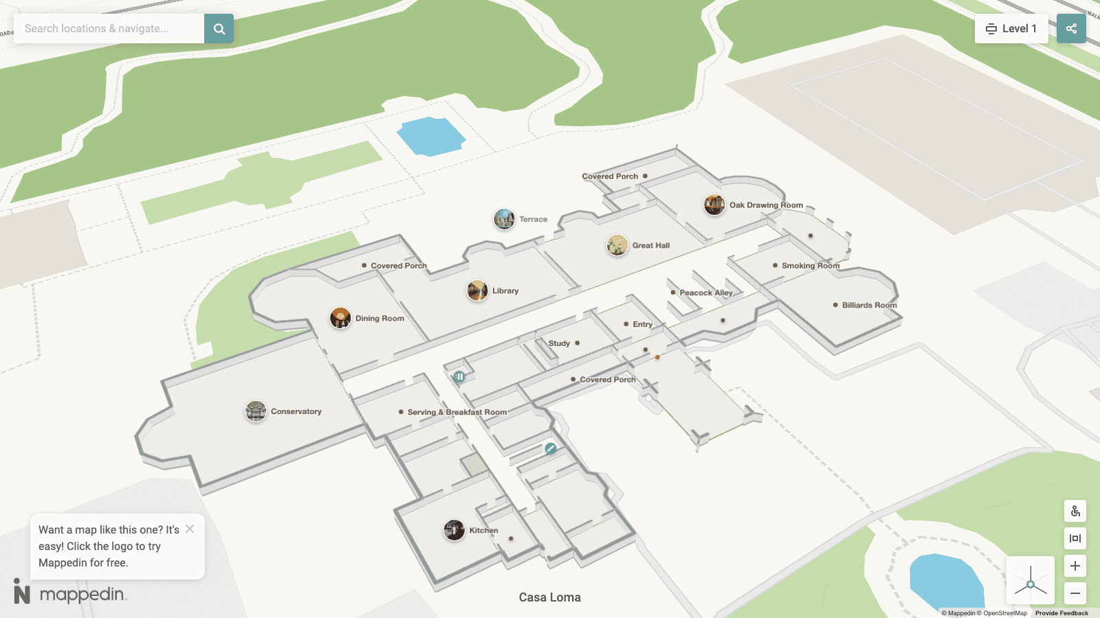 Casa Loma map preview